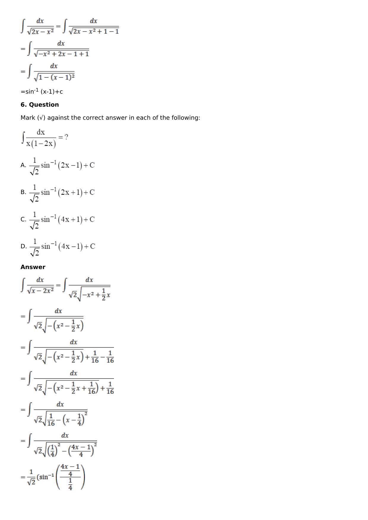 Chapter 15: Integration Using Partial Fractions Solutions: RS Aggarwal Class 12 Solutions  - Page 84