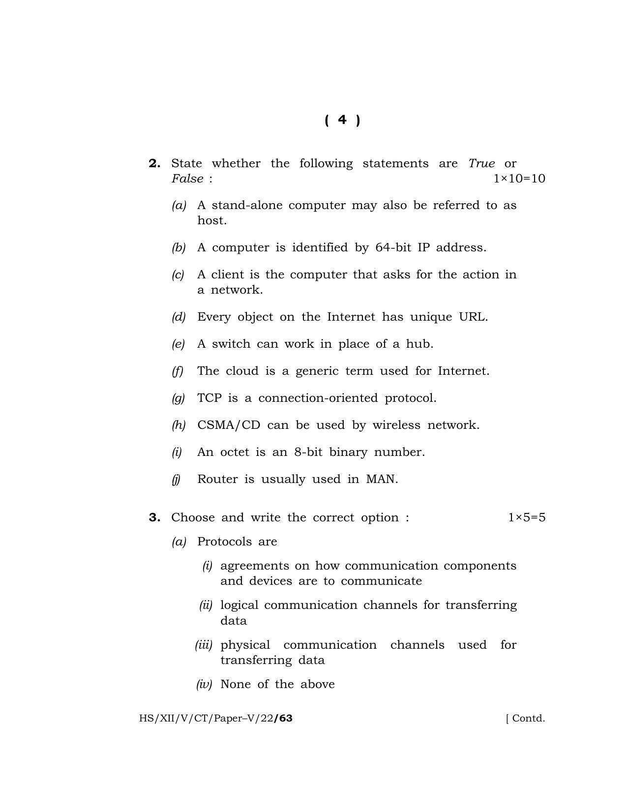 Meghalaya Board (MBOSE) Class 12 (HS_XII_V_CT_Paper-V_22) 2022 Question Paper - Page 4