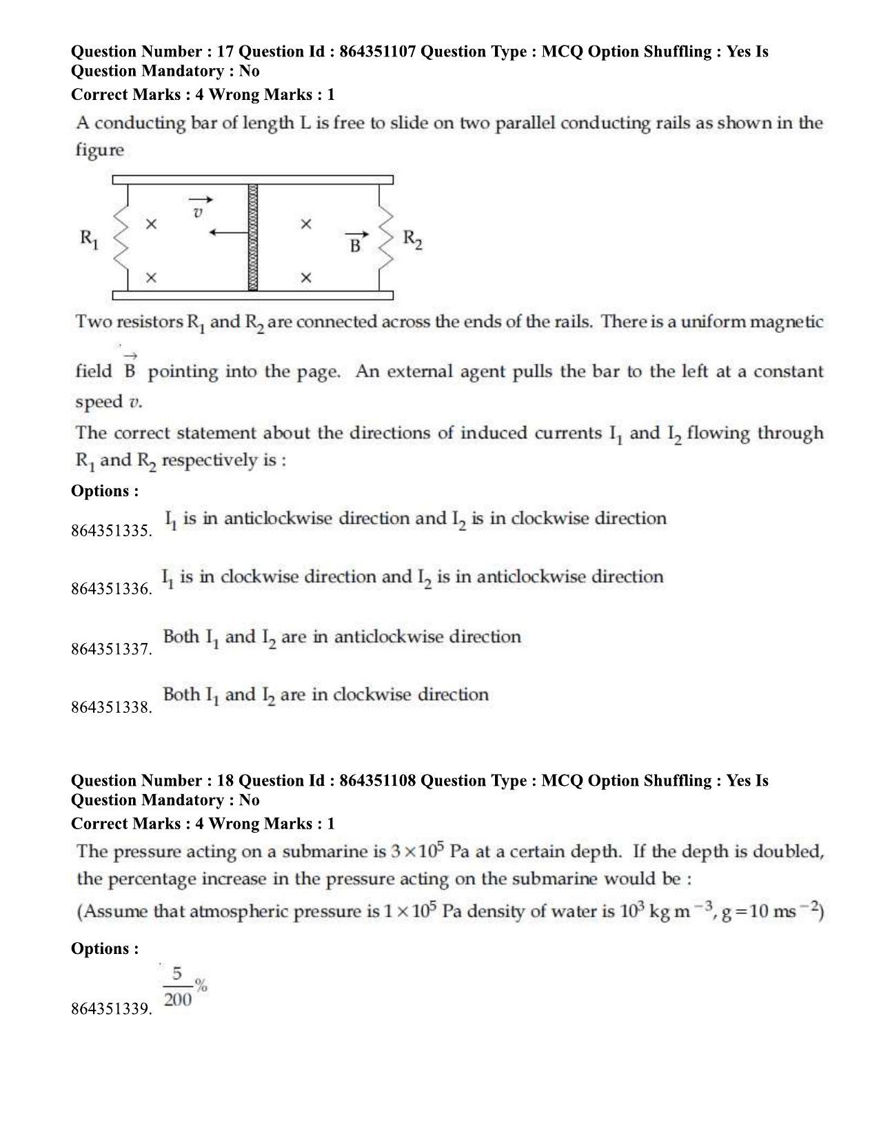 JEE Mains 2021: BTech (Shift 1) 16-03-2021 Question Paper - Page 11