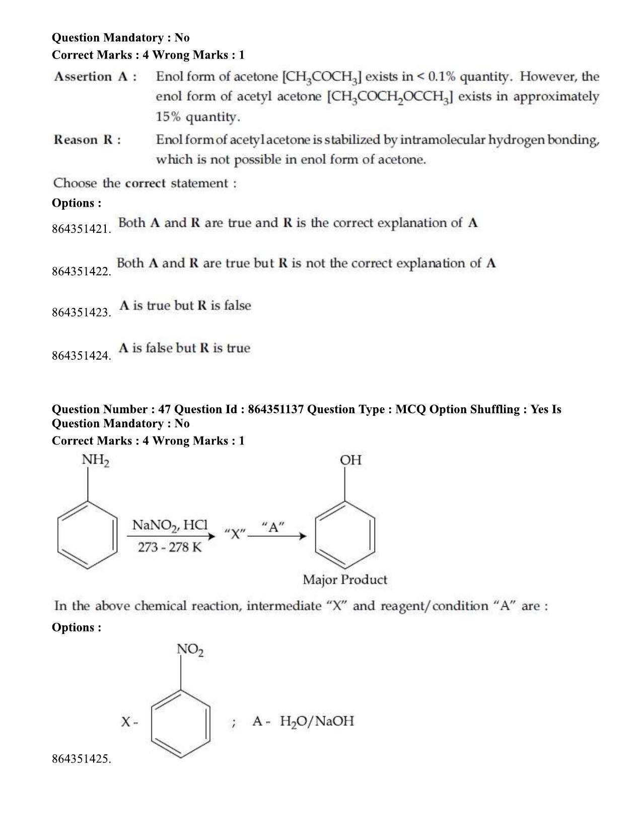 JEE Mains 2021: BTech (Shift 1) 16-03-2021 Question Paper - Page 28