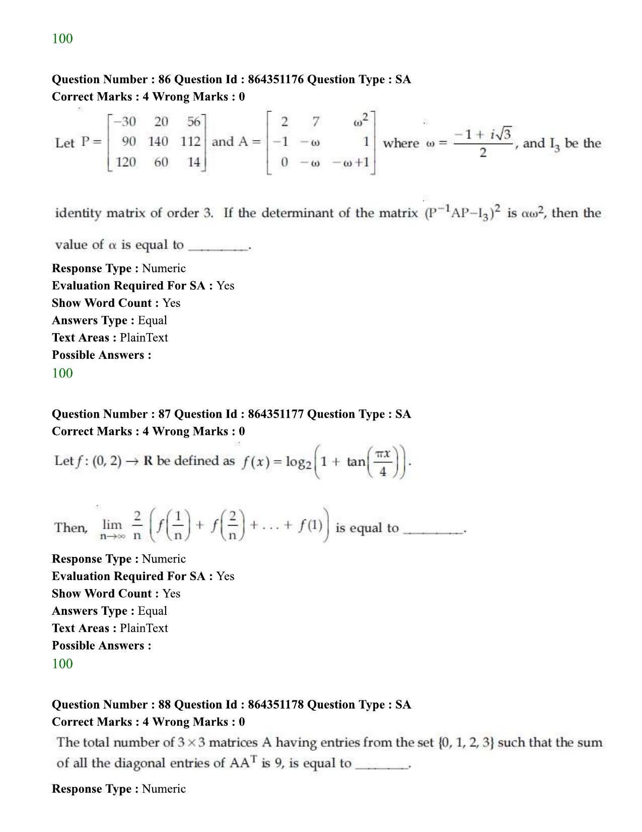JEE Mains 2021: BTech (Shift 1) 16-03-2021 Question Paper - Page 47