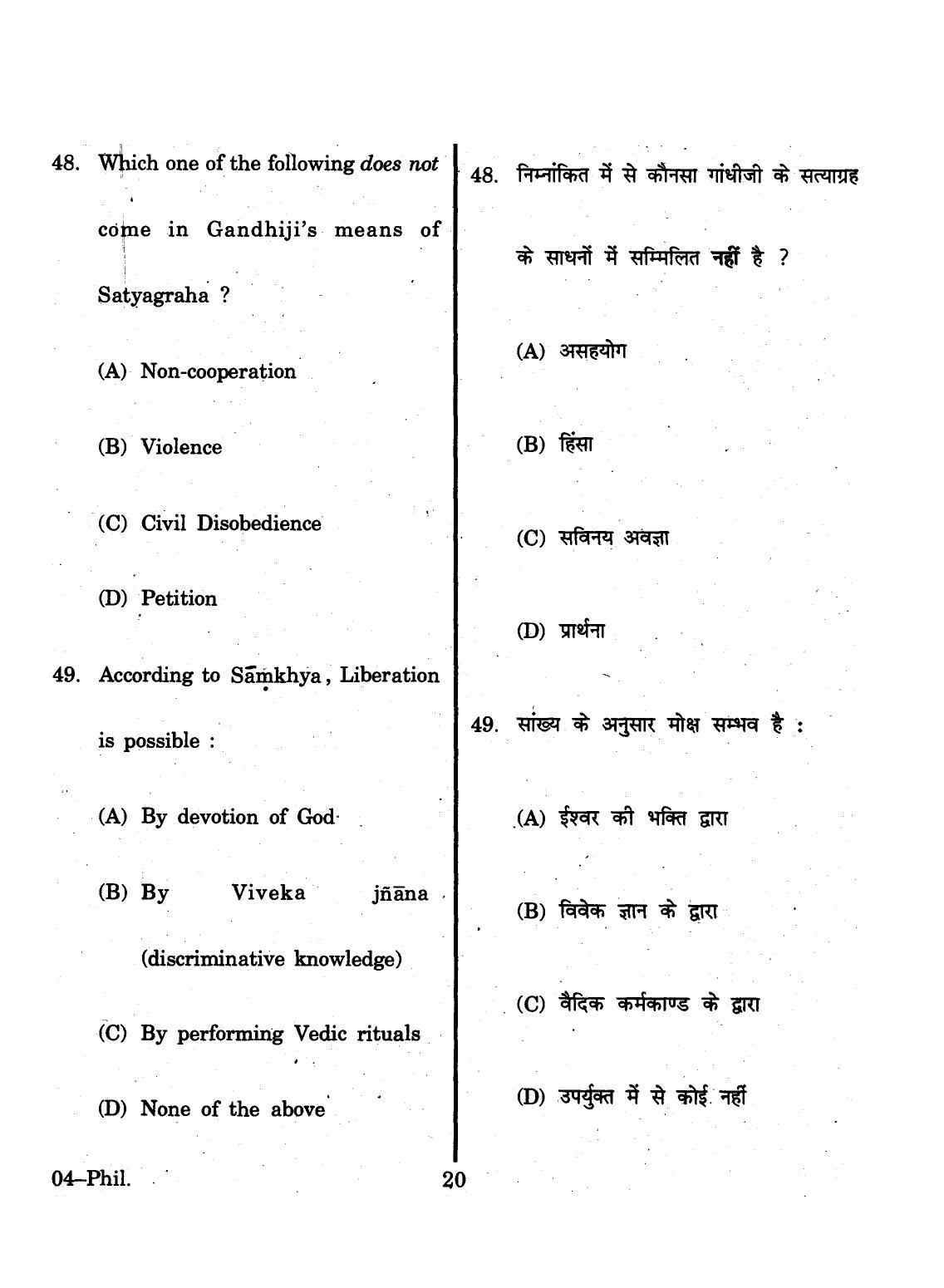 URATPG 2015 Philosophy Question Paper - Page 20