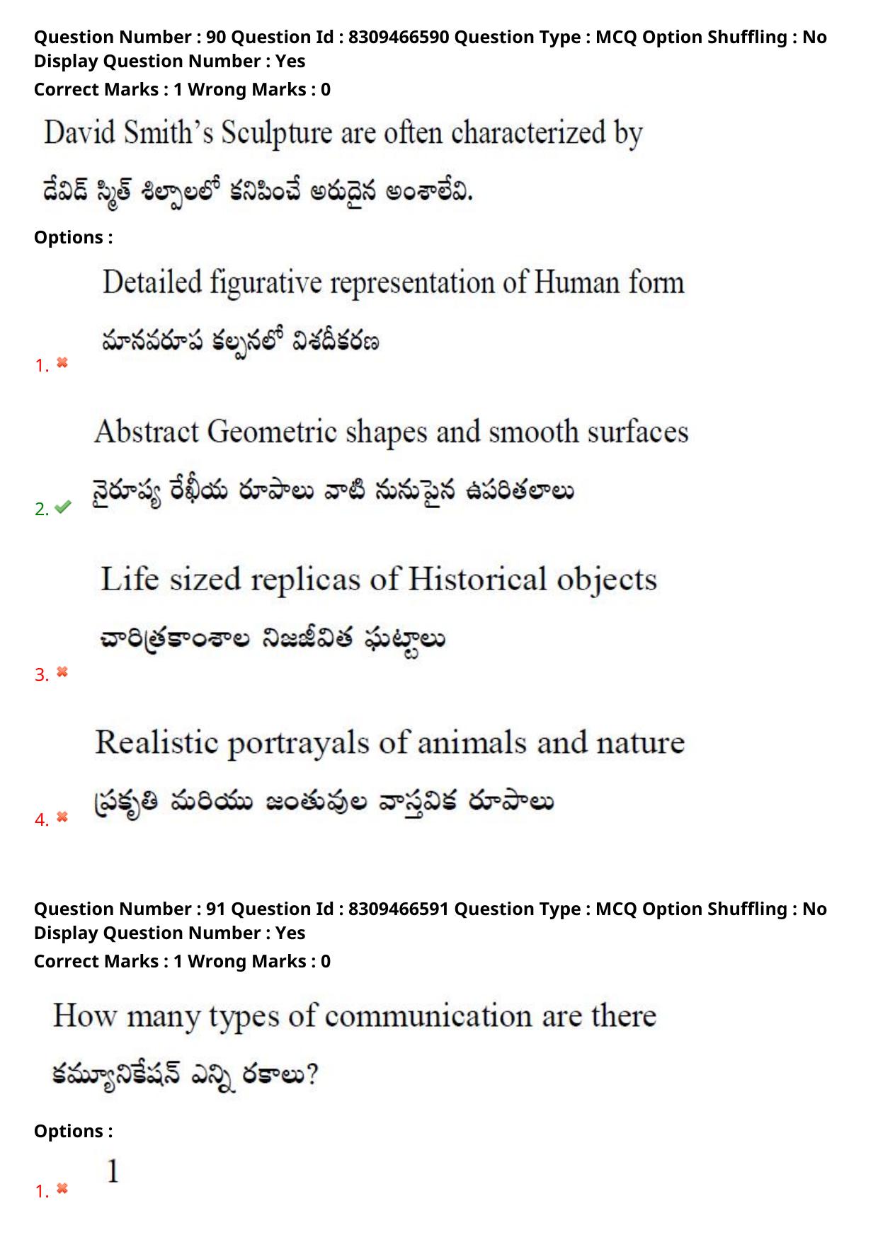 APPGCET 2024 B.F.A. Paper with Answer Key - Page 73
