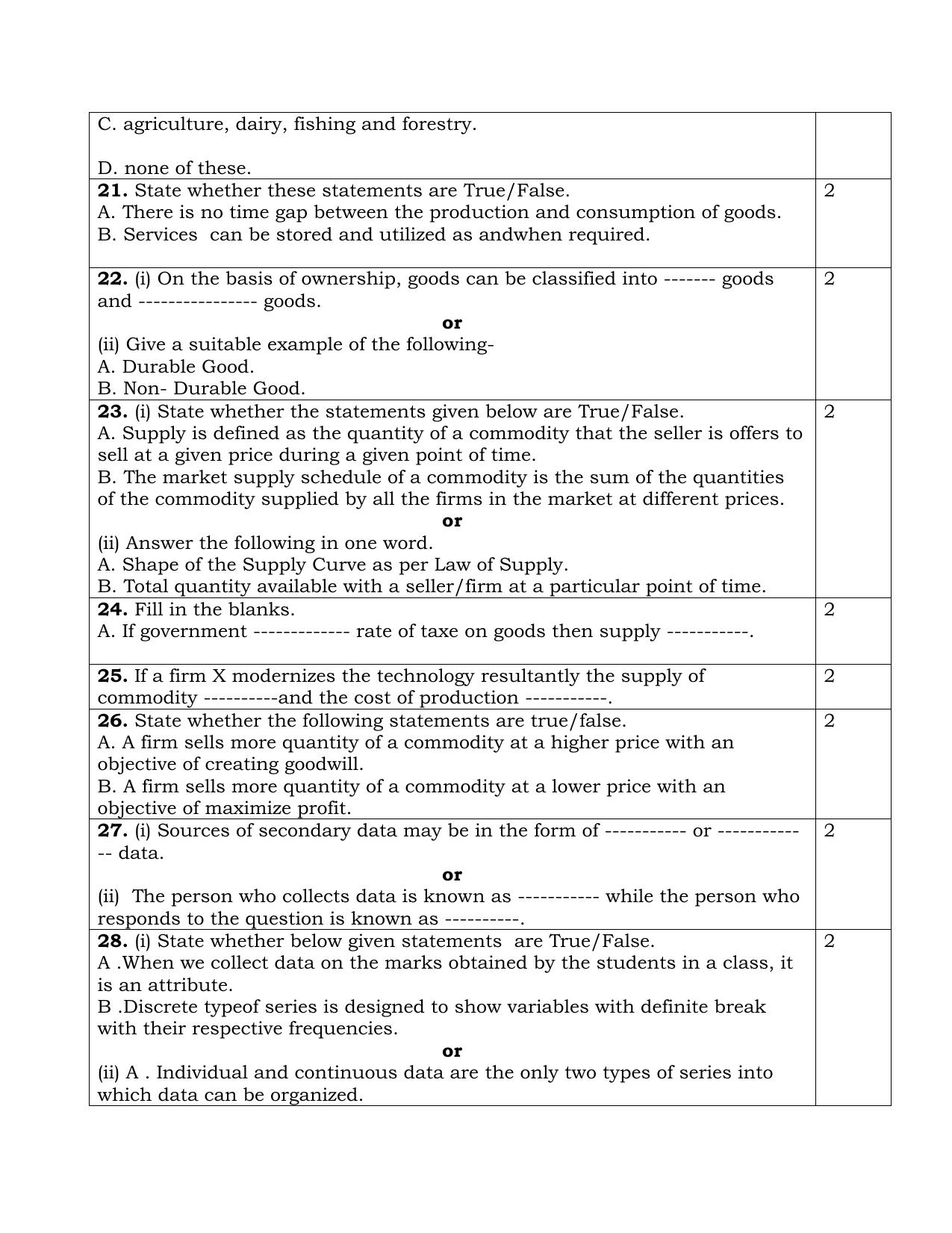 NIOS Class 10 Economics (214) Sample Paper - Page 6