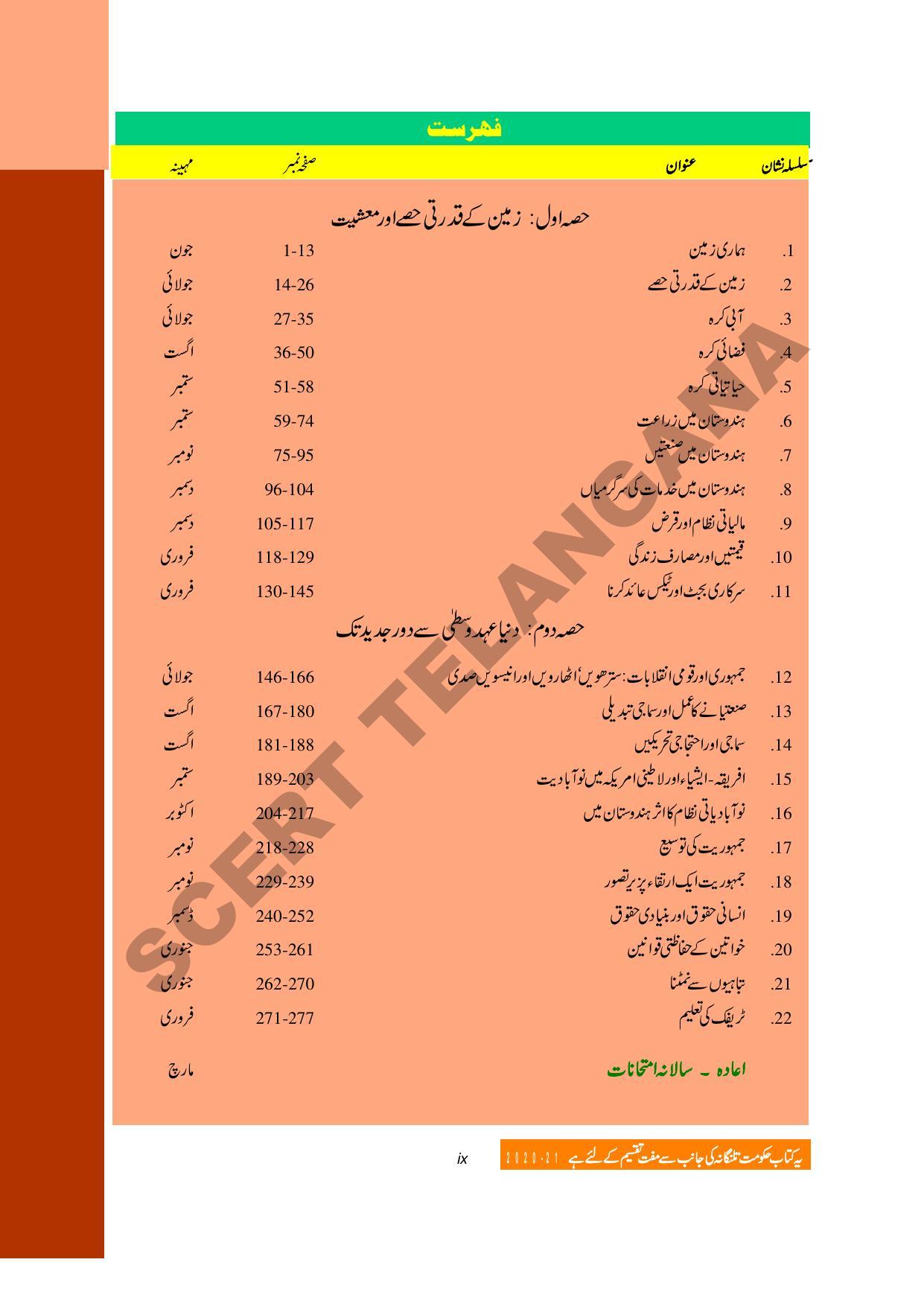 TS SCERT Class 9 Social Science (Urdu Medium) Text Book - Page 11