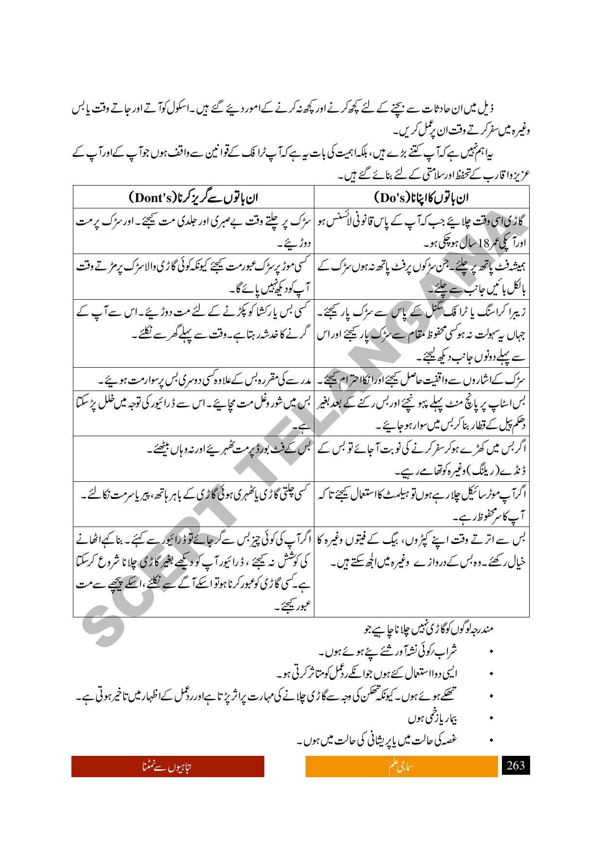 TS SCERT Class 9 Social Science (Urdu Medium) Text Book - Page 275