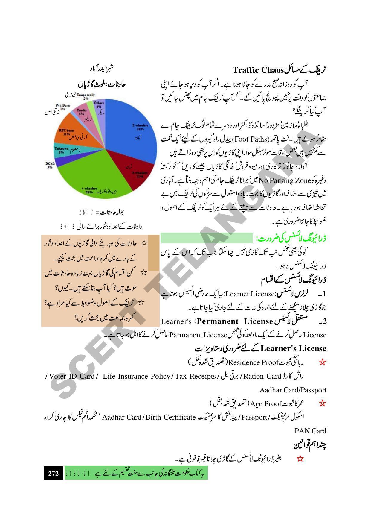 TS SCERT Class 9 Social Science (Urdu Medium) Text Book - Page 284