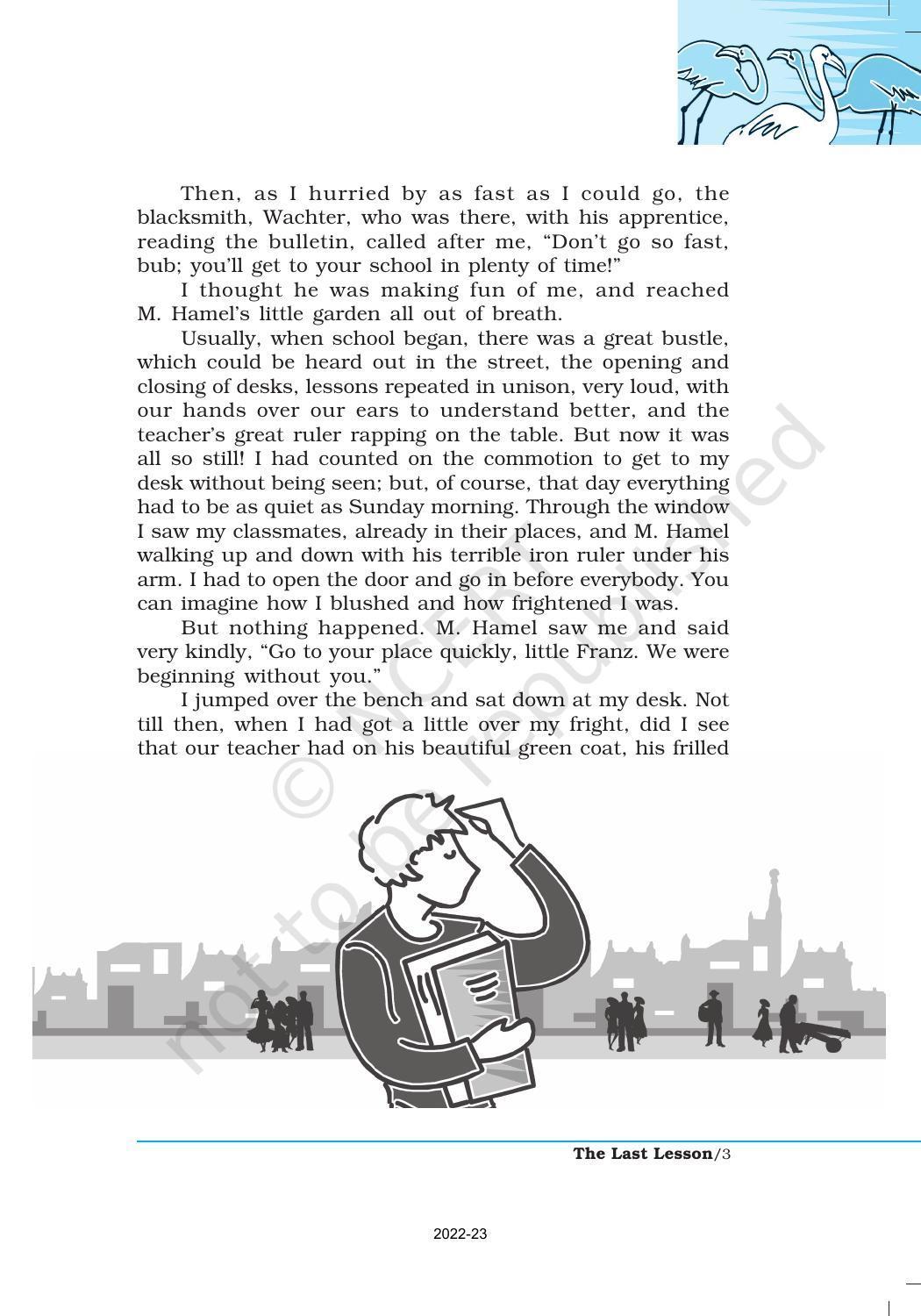 Ncert book for class 12 english chapter 1 the last lesson indcareer docs