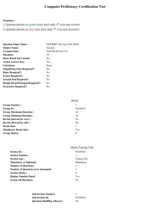 MP CPCT 04th August 2018 Inscript Question Paper Shift 2