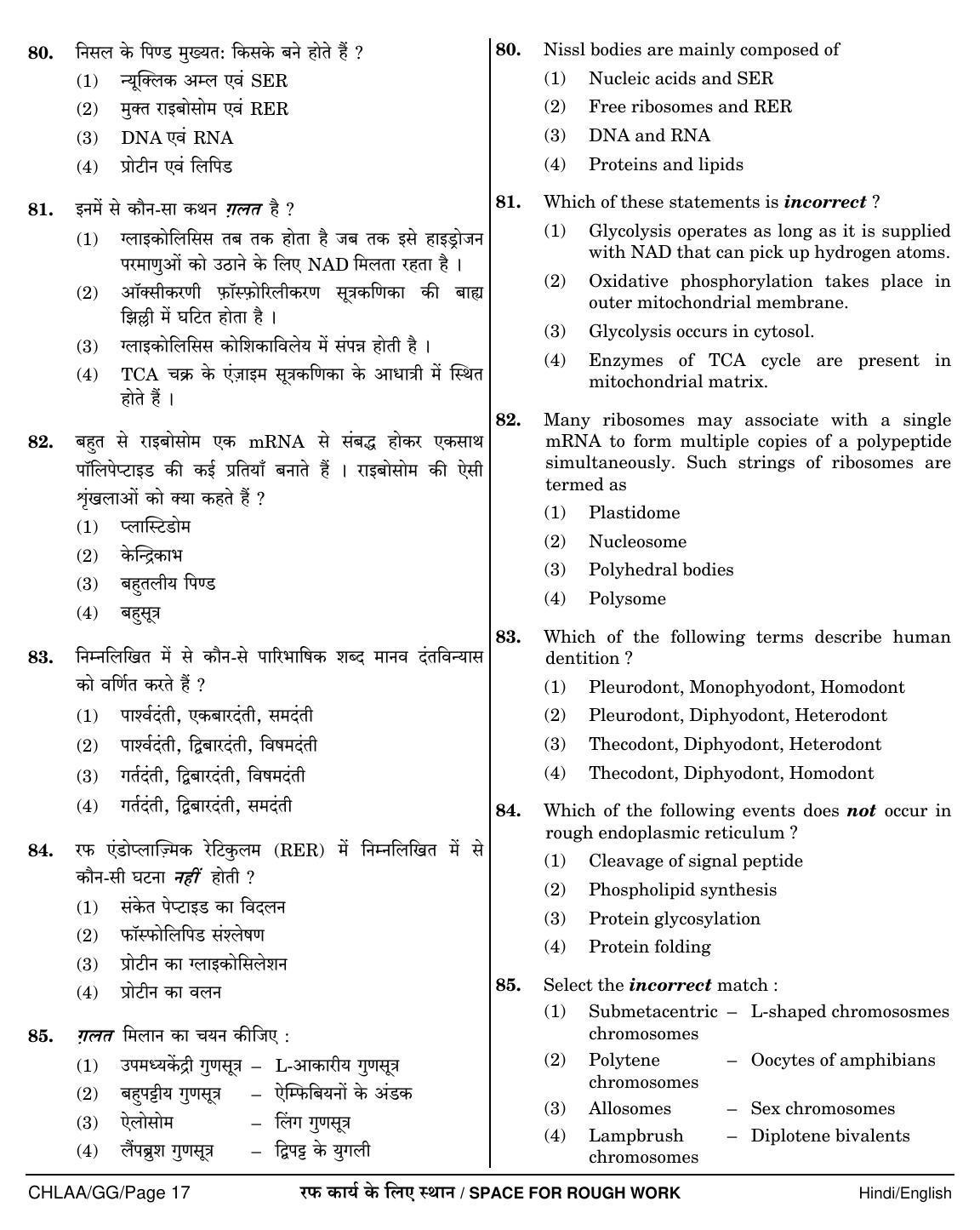 NEET Hindi GG 2018 Question Paper - Page 17