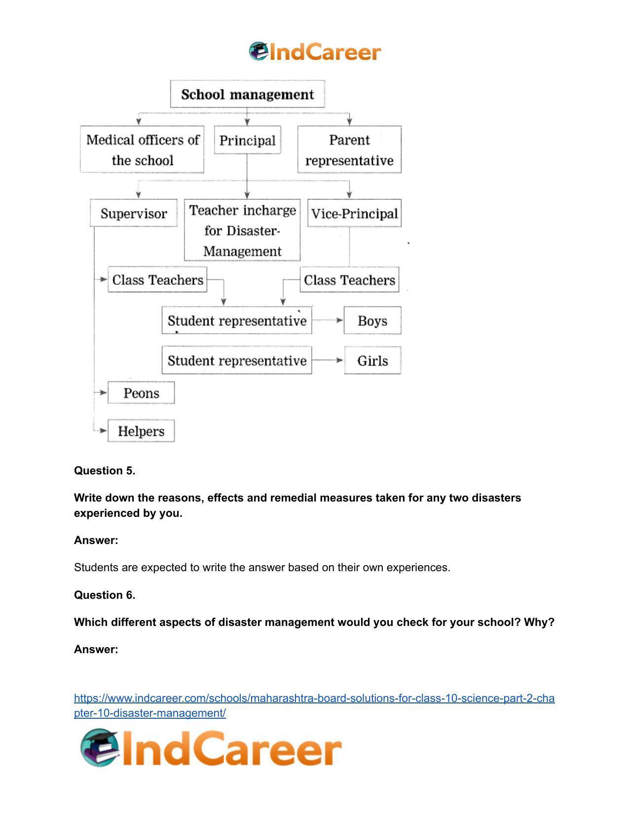 Maharashtra Board Solutions for Class 10- Science (Part 2): Chapter 10- Disaster Management - Page 10
