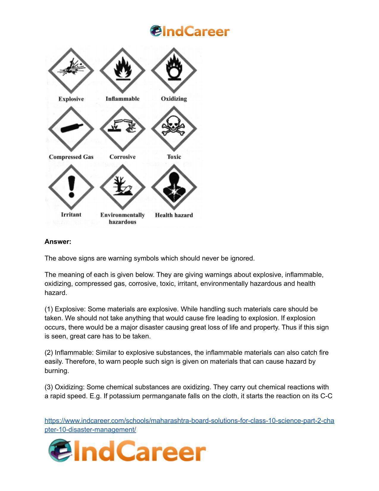 Maharashtra Board Solutions for Class 10- Science (Part 2): Chapter 10- Disaster Management - Page 13