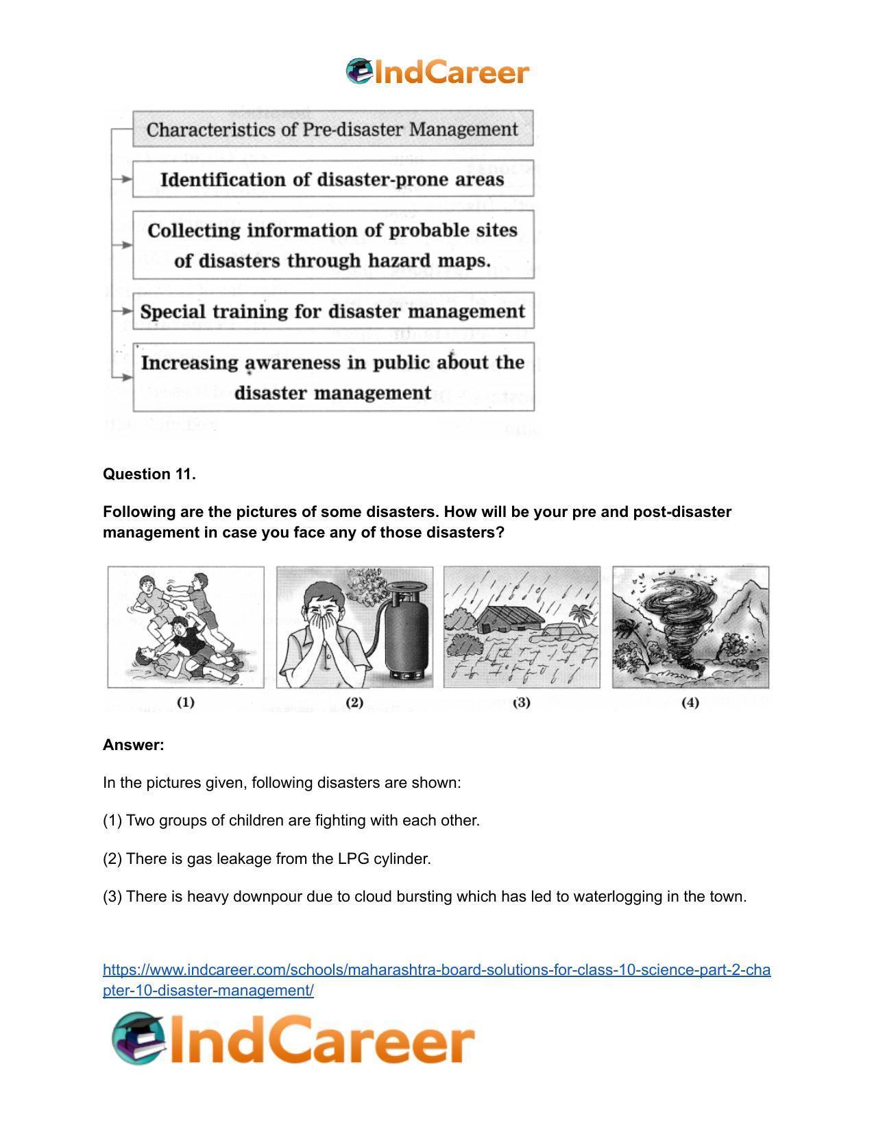 Maharashtra Board Solutions for Class 10- Science (Part 2): Chapter 10- Disaster Management - Page 16
