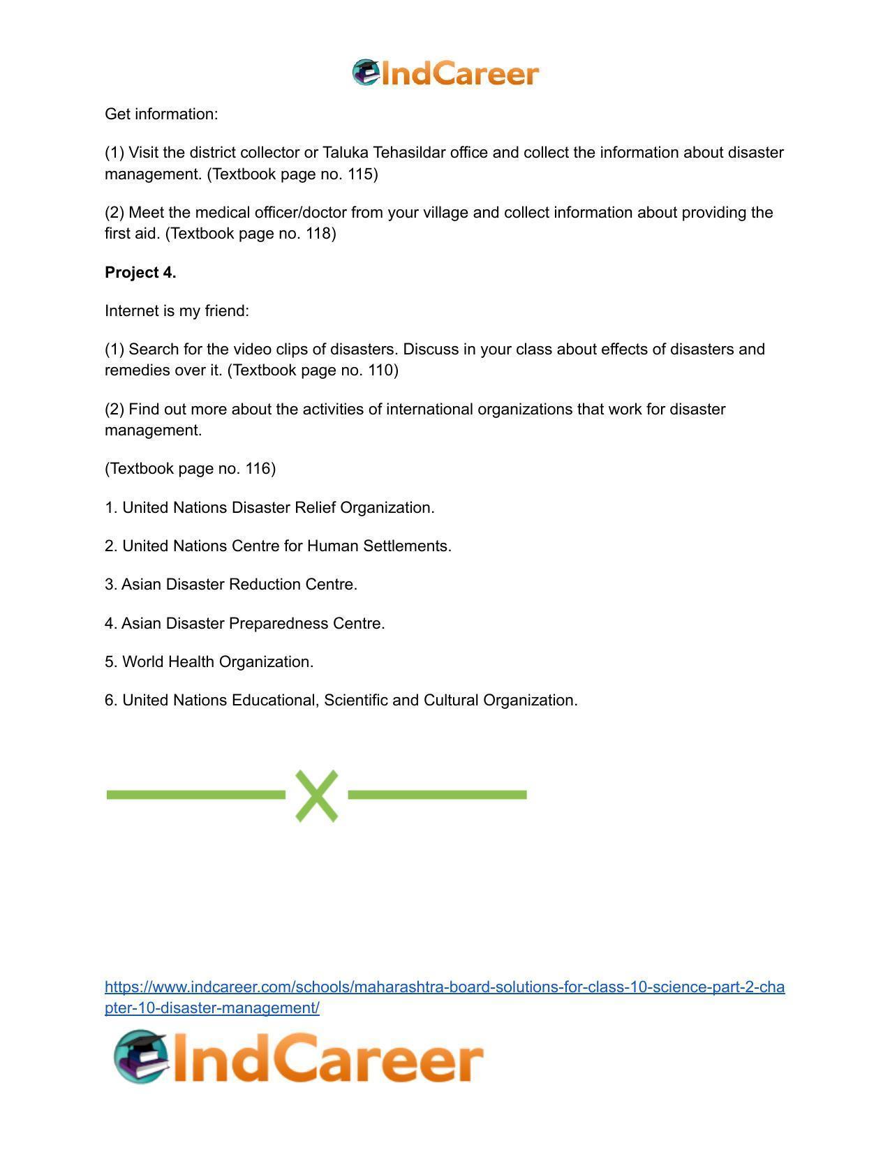 Maharashtra Board Solutions for Class 10- Science (Part 2): Chapter 10- Disaster Management - Page 47