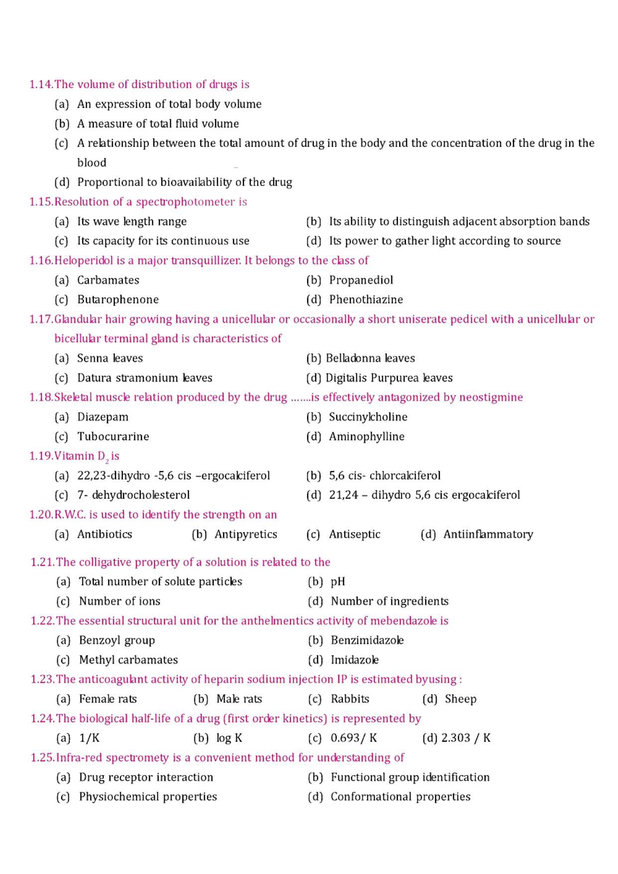 GPAT 1990 Question Paper with Answer Key - Page 3