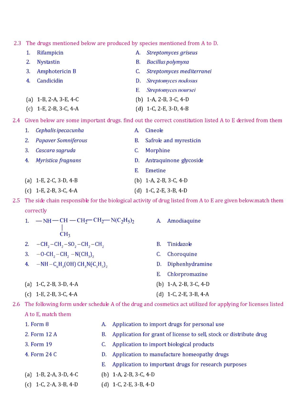 GPAT 1990 Question Paper with Answer Key - Page 6