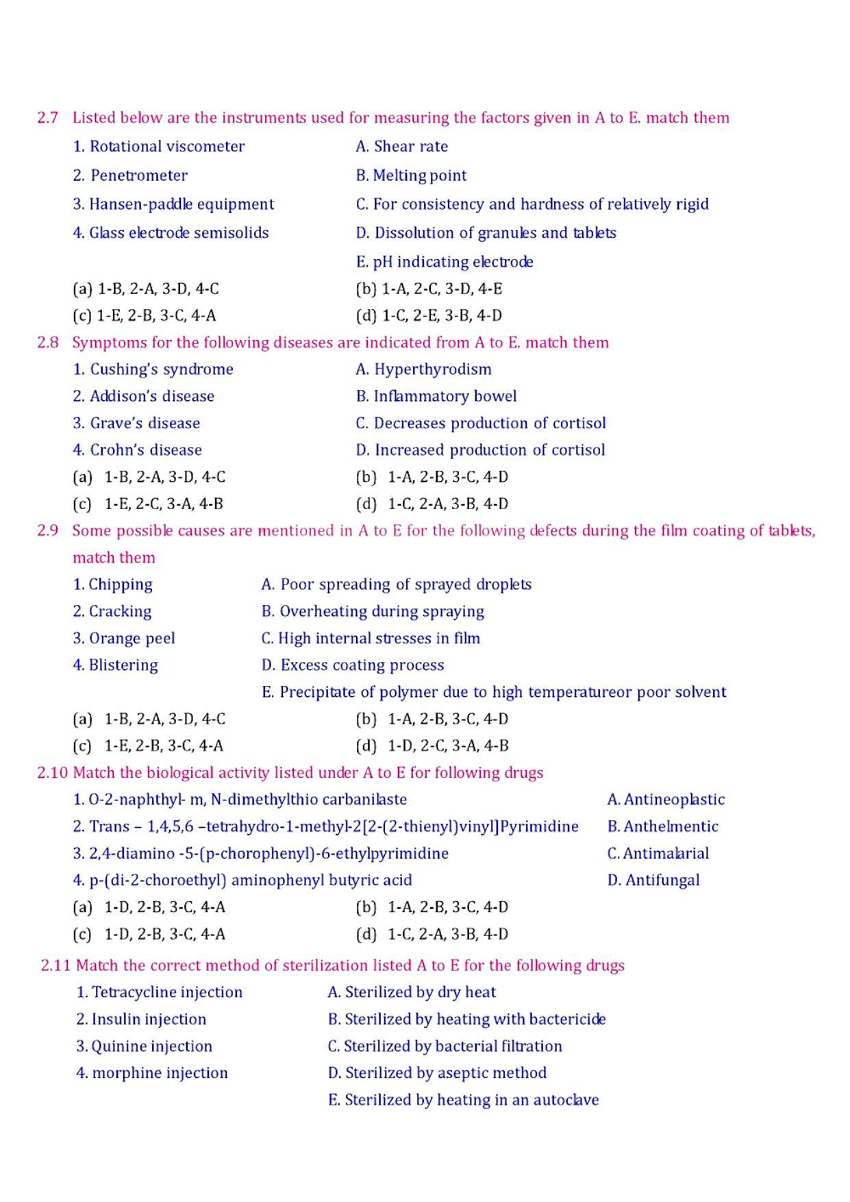 GPAT 1990 Question Paper with Answer Key - Page 7