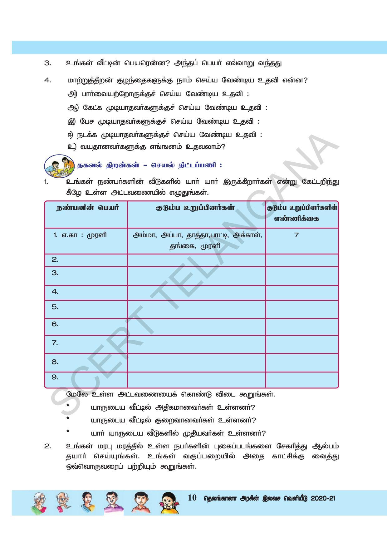 TS SCERT Class 3 Environmental Science  (Tamil Medium) Text Book - Page 21