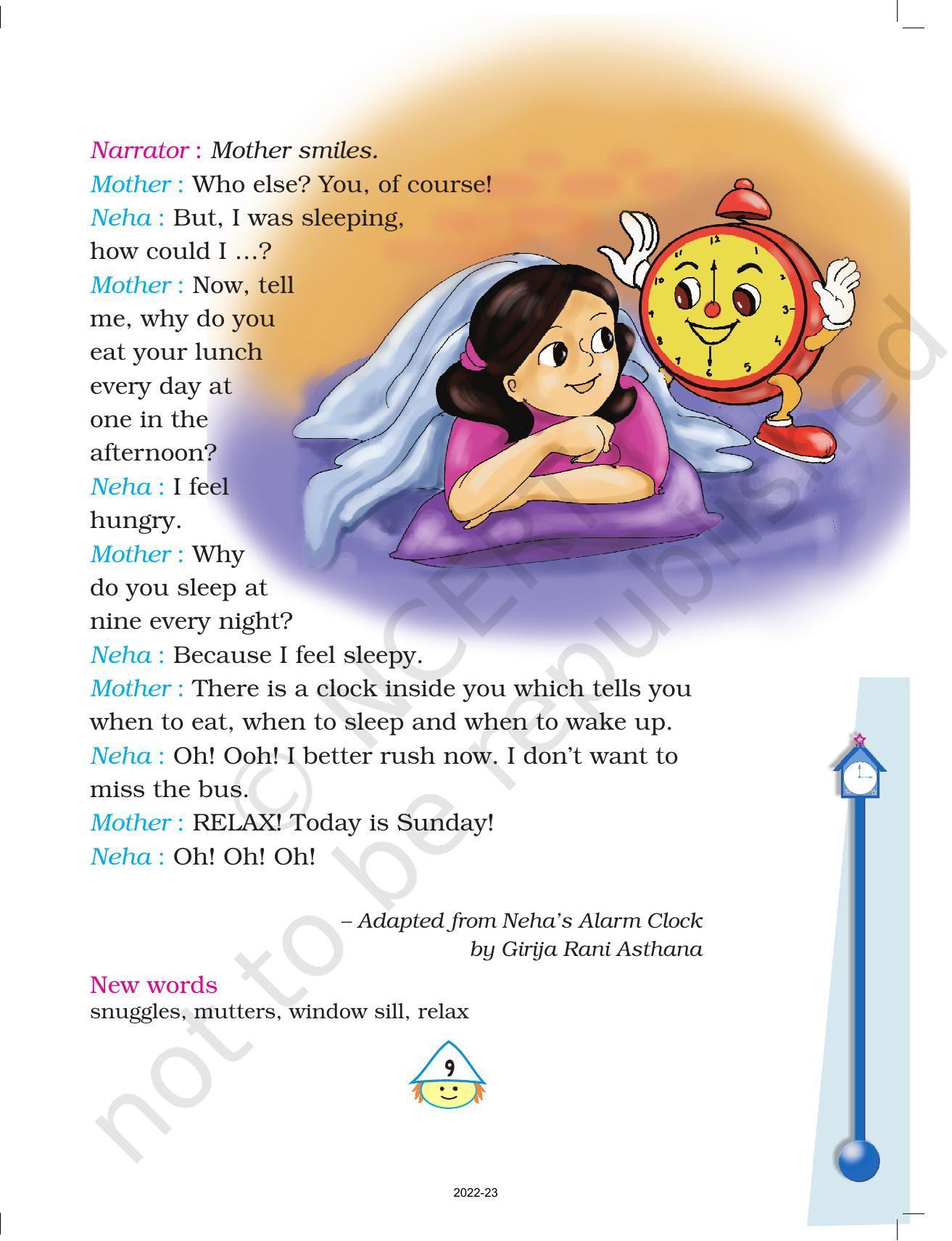 NCERT Book for Class 4 English Chapter 2 Neha’s Alarm Clock - Page 9