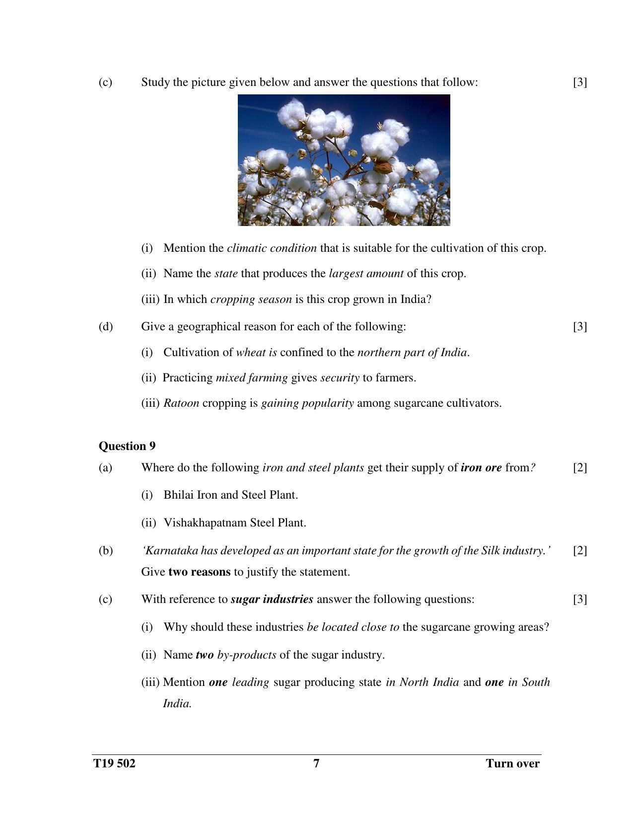 ICSE Class 10 History & Civics - H.C.G. - Paper 2 2019 Question Paper - Page 7
