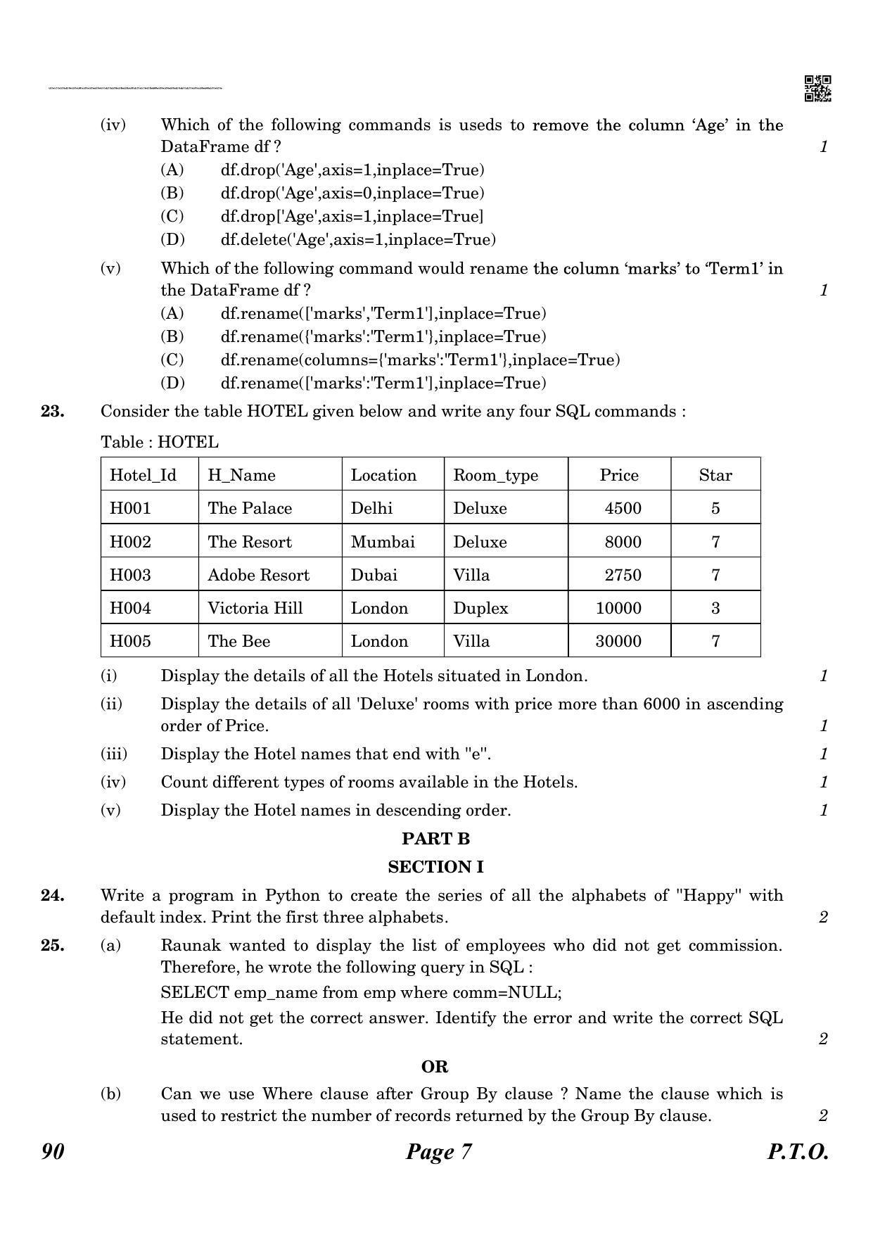 CBSE Class 12 QP_065_informatic_practice_new 2021 Compartment Question Paper - Page 7