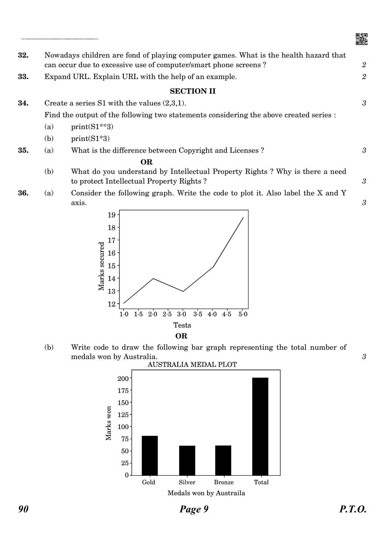 CBSE Class 12 QP_065_informatic_practice_new 2021 Compartment Question Paper - Page 9