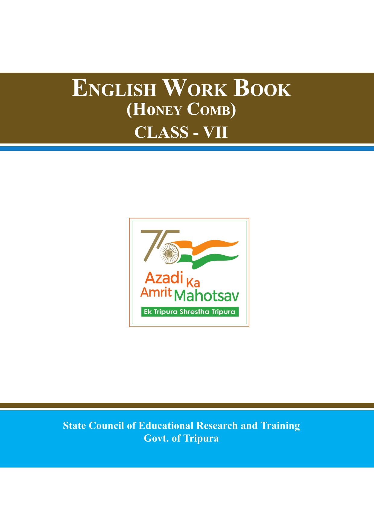 Tripura Board Class 7 English Workbooks - Page 1
