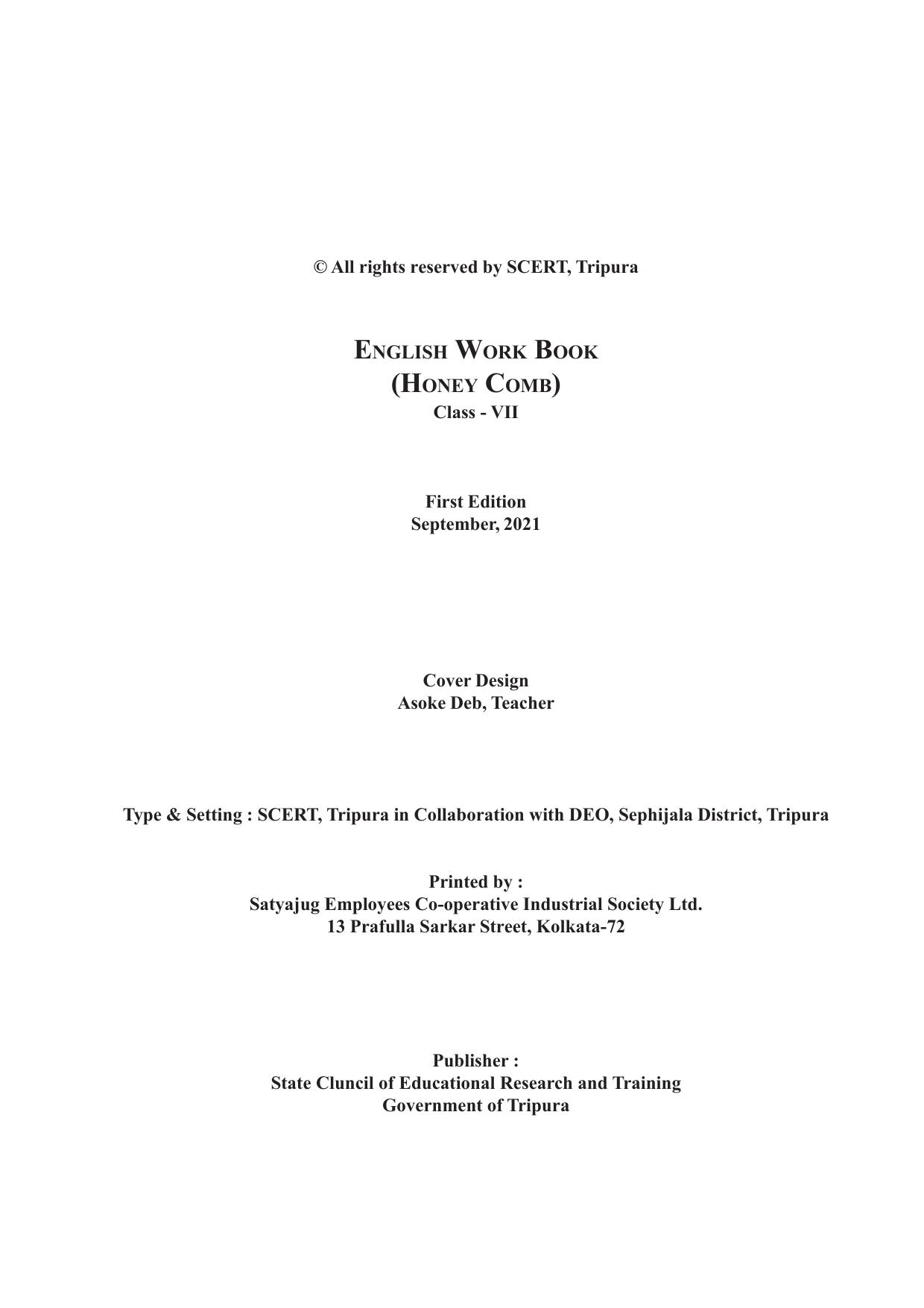 Tripura Board Class 7 English Workbooks - Page 2