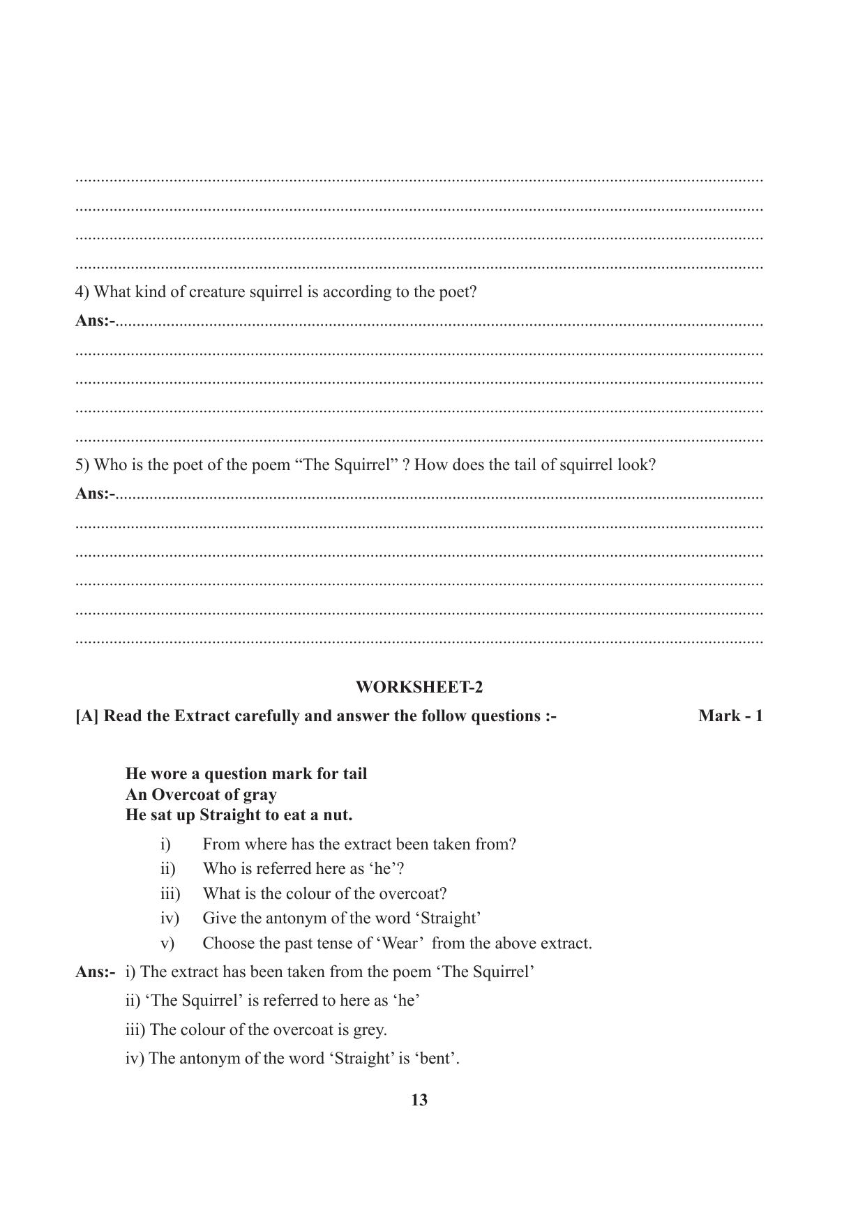 Tripura Board Class 7 English Workbooks - Page 13