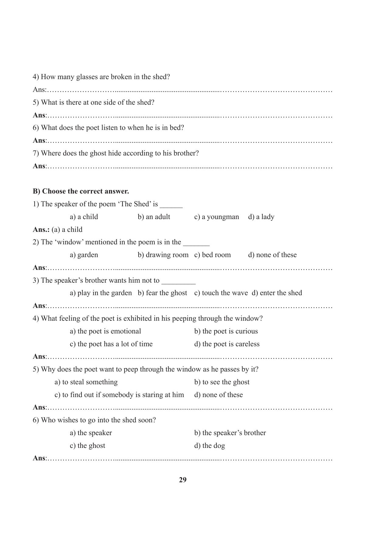 Tripura Board Class 7 English Workbooks - Page 29