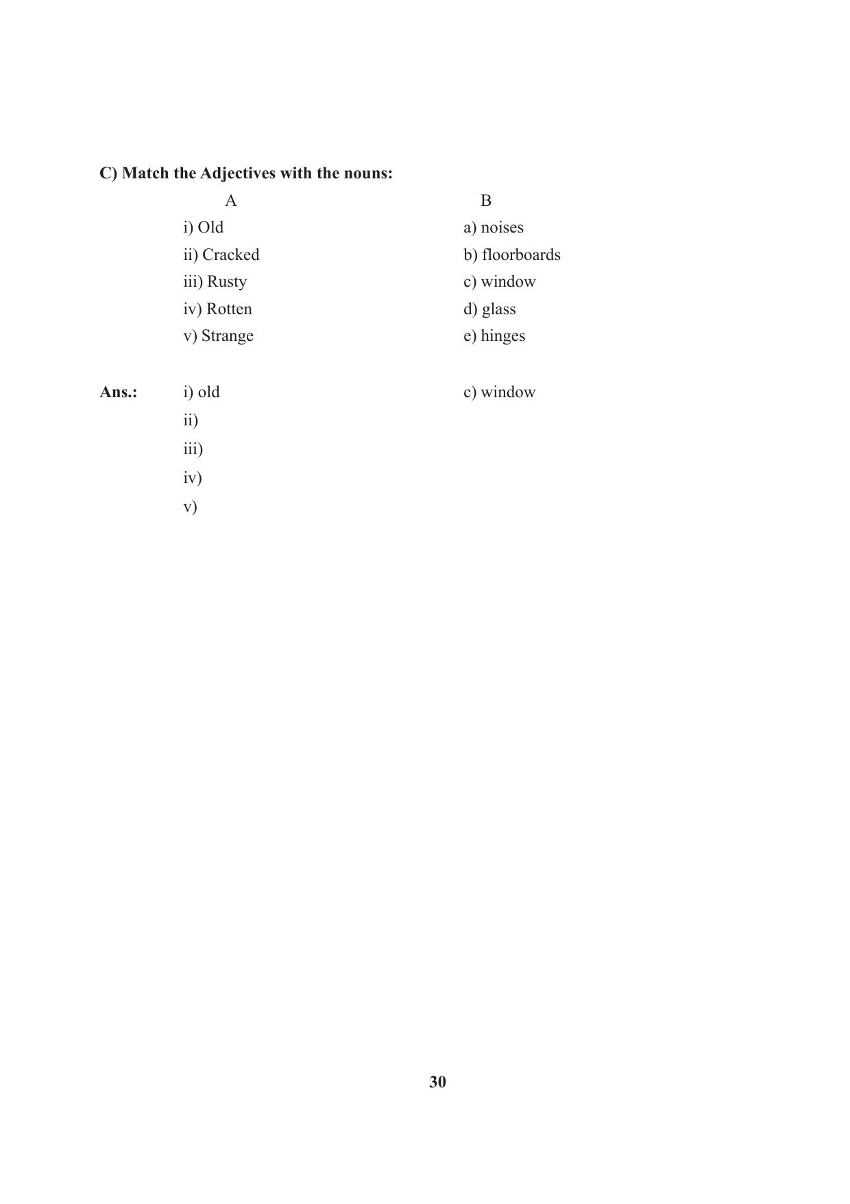 Tripura Board Class 7 English Workbooks - Page 30