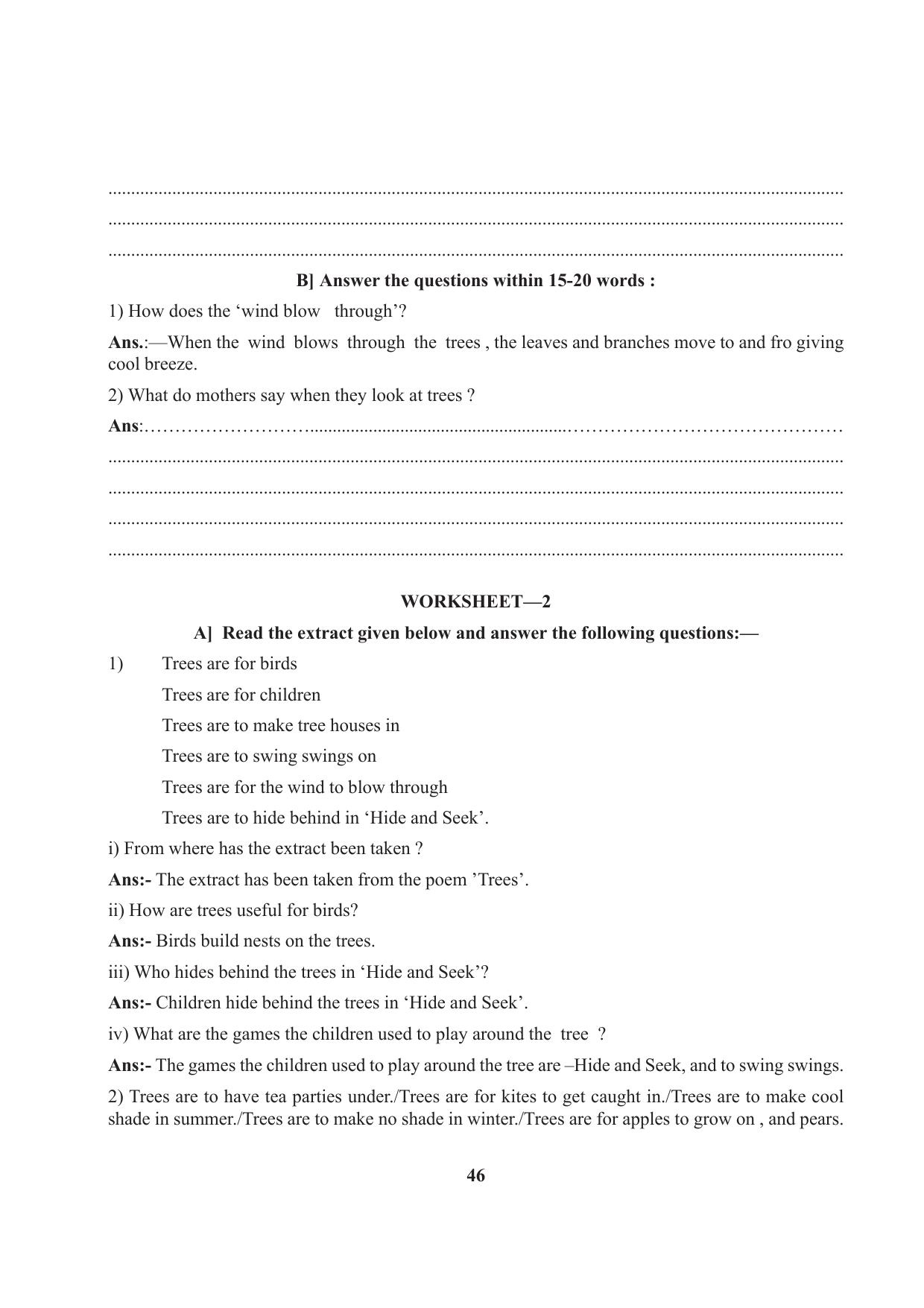 Tripura Board Class 7 English Workbooks - Page 46