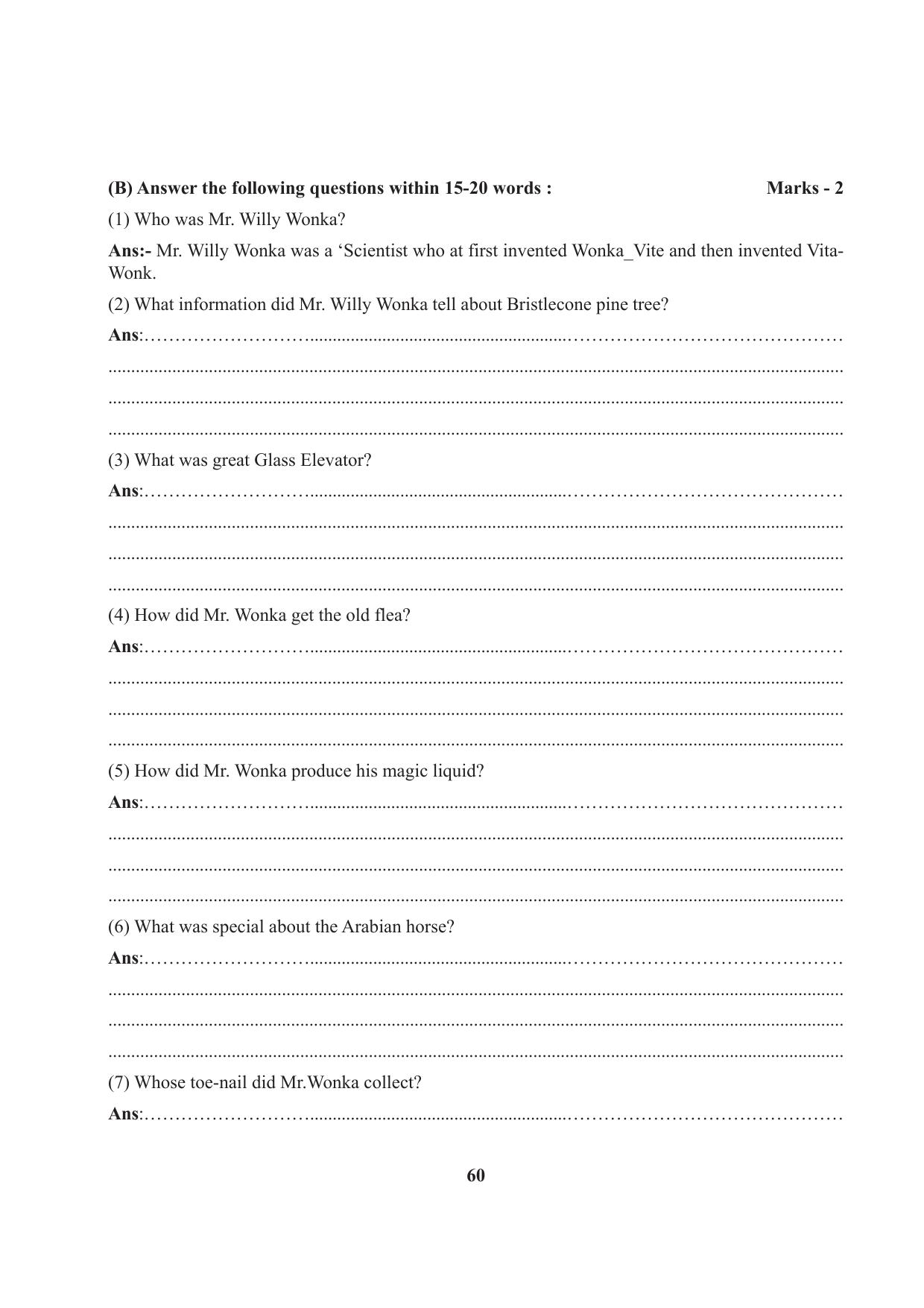 Tripura Board Class 7 English Workbooks - Page 60