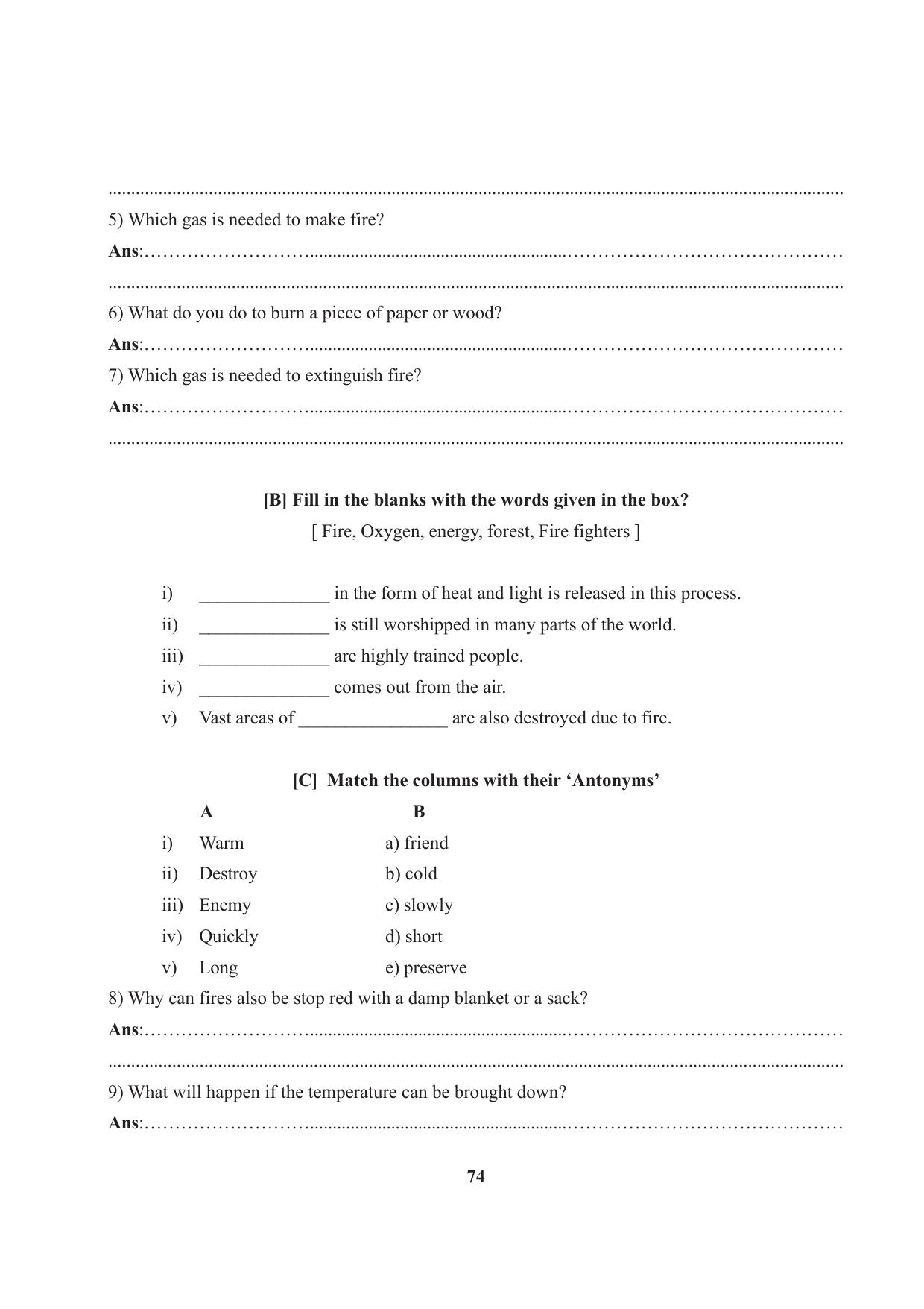Tripura Board Class 7 English Workbooks - Page 74