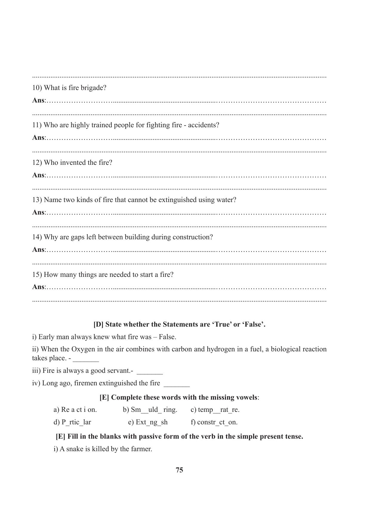 Tripura Board Class 7 English Workbooks - Page 75