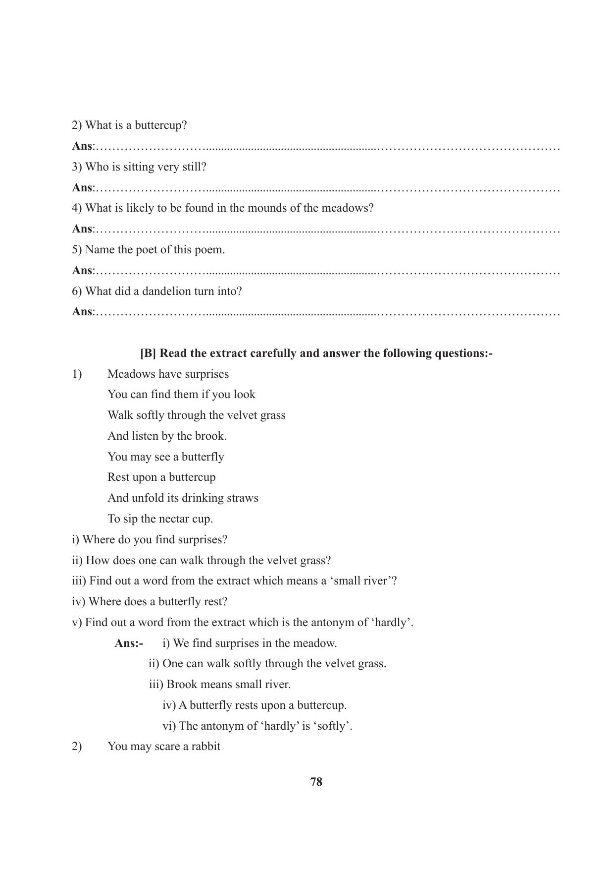 Tripura Board Class 7 English Workbooks - Page 78