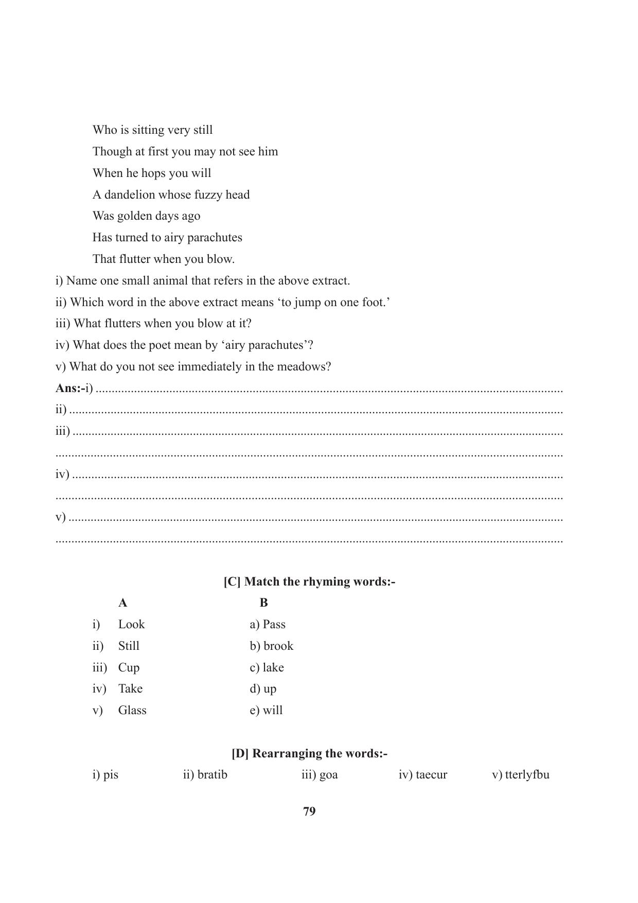 Tripura Board Class 7 English Workbooks - Page 79