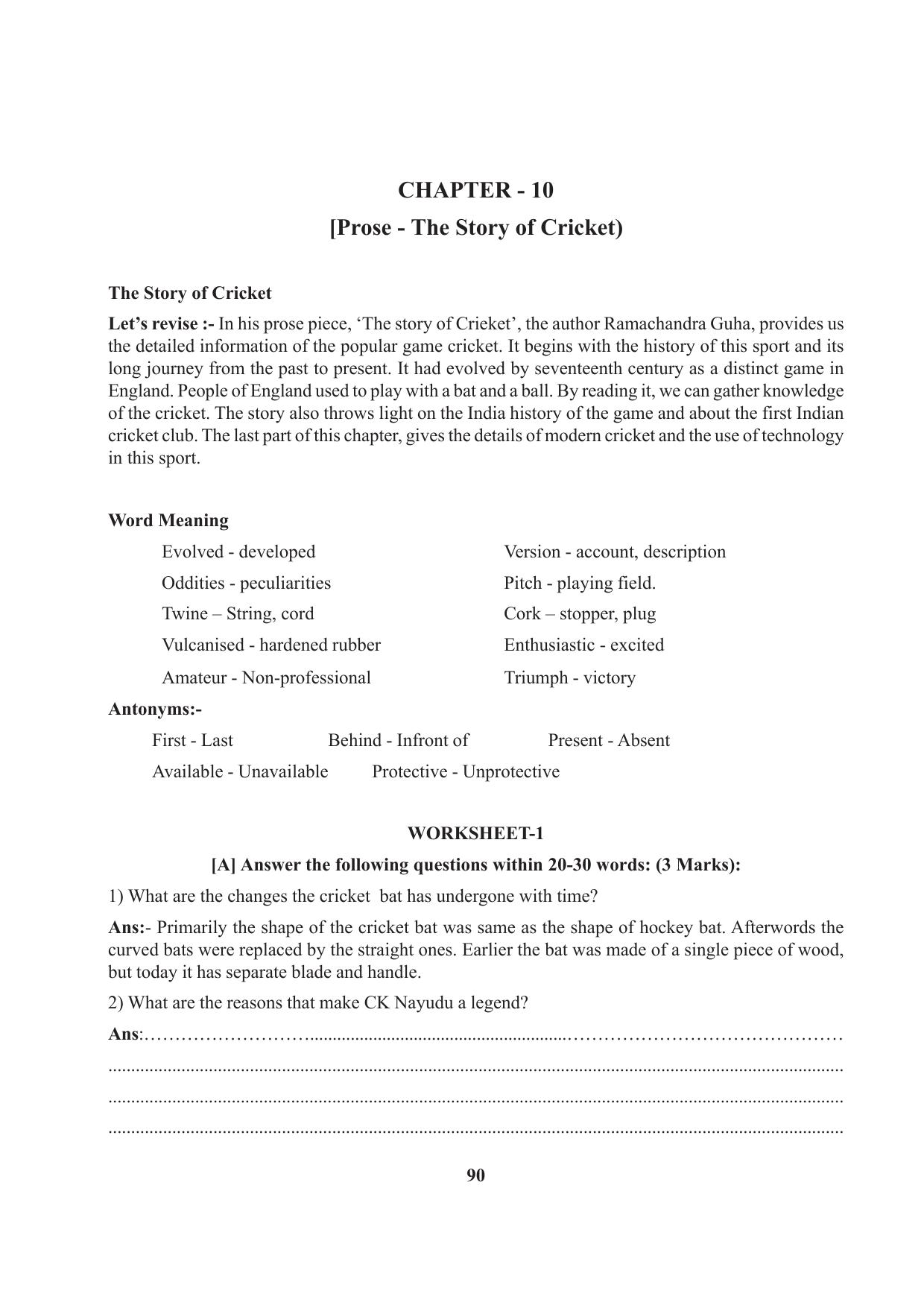 Tripura Board Class 7 English Workbooks - Page 90