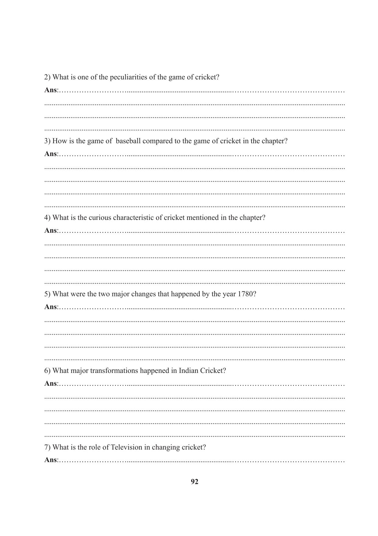 Tripura Board Class 7 English Workbooks - Page 92