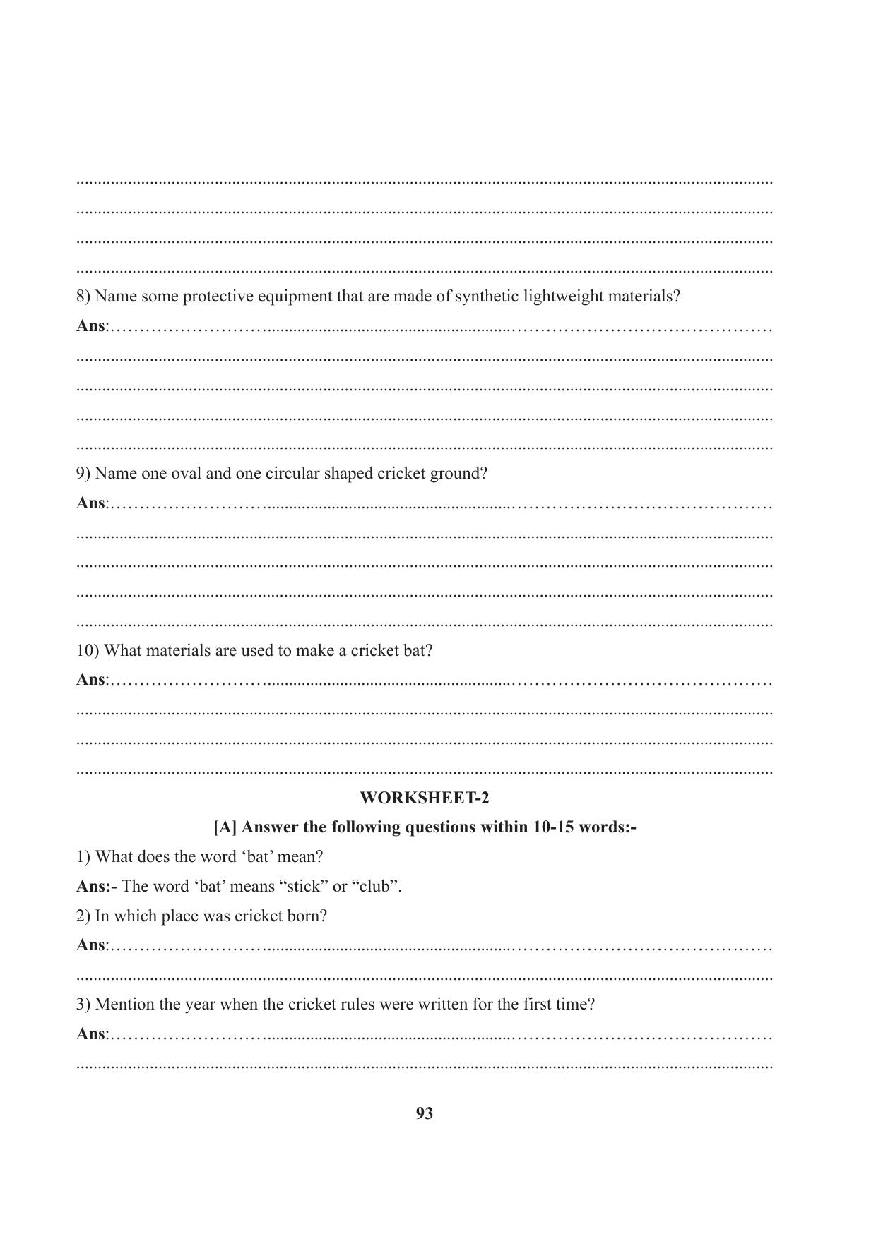 Tripura Board Class 7 English Workbooks - Page 93