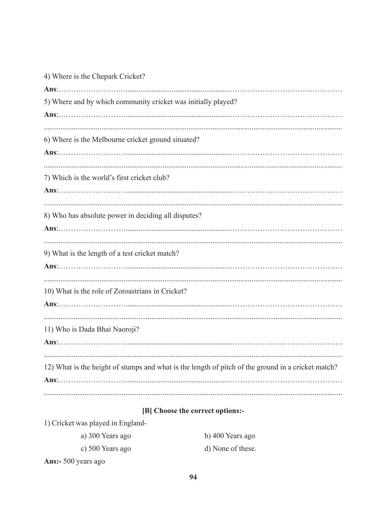Tripura Board Class 7 English Workbooks - Page 94