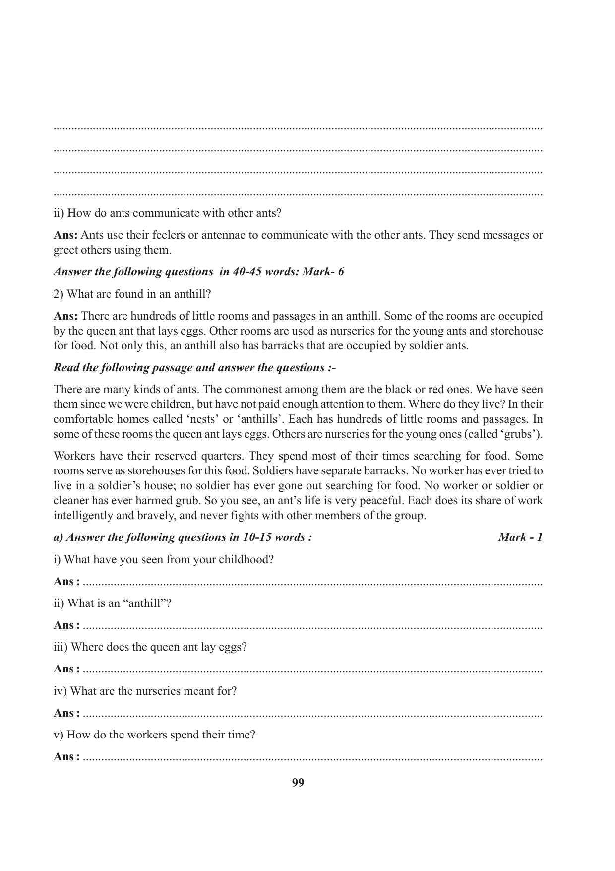 Tripura Board Class 7 English Workbooks - Page 99