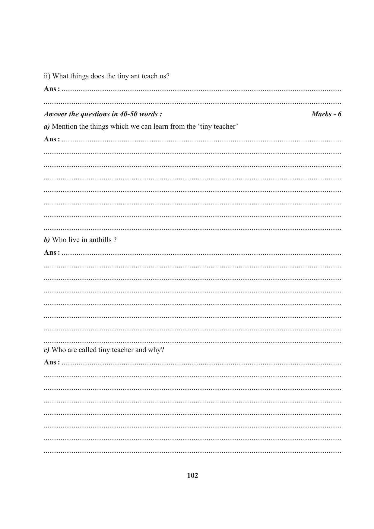 Tripura Board Class 7 English Workbooks - Page 102