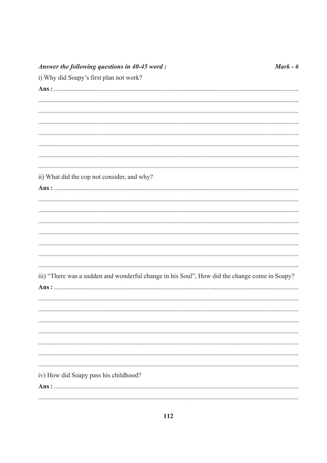 Tripura Board Class 7 English Workbooks - Page 112