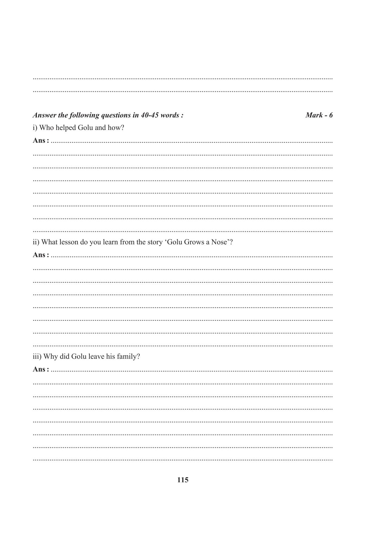Tripura Board Class 7 English Workbooks - Page 115