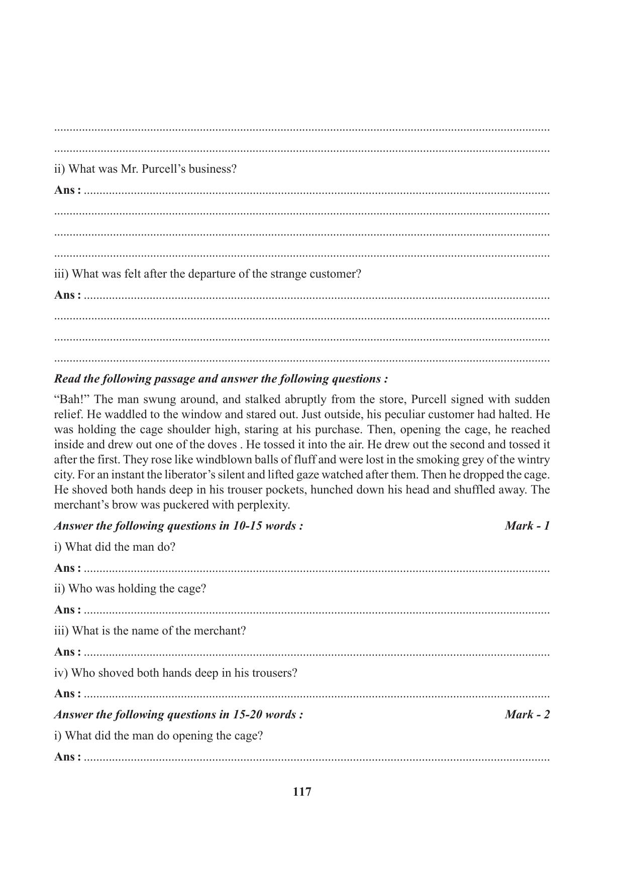 Tripura Board Class 7 English Workbooks - Page 117