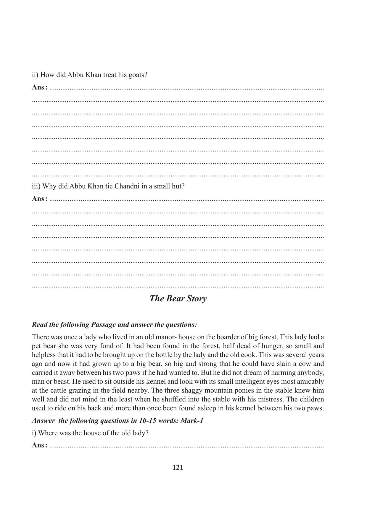 Tripura Board Class 7 English Workbooks - Page 121