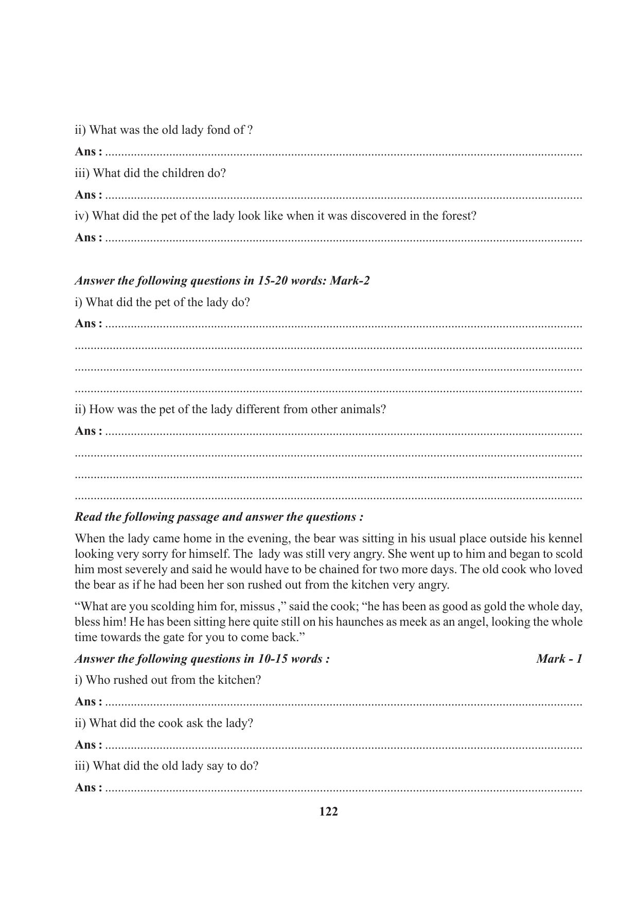 Tripura Board Class 7 English Workbooks - Page 122