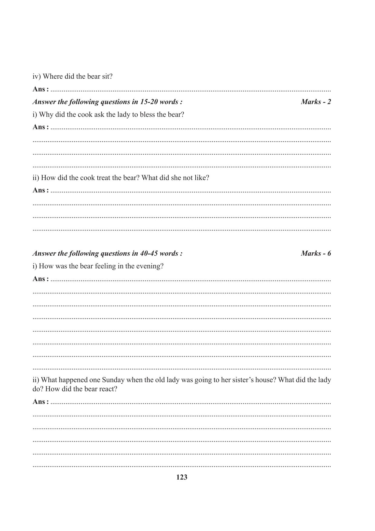Tripura Board Class 7 English Workbooks - Page 123