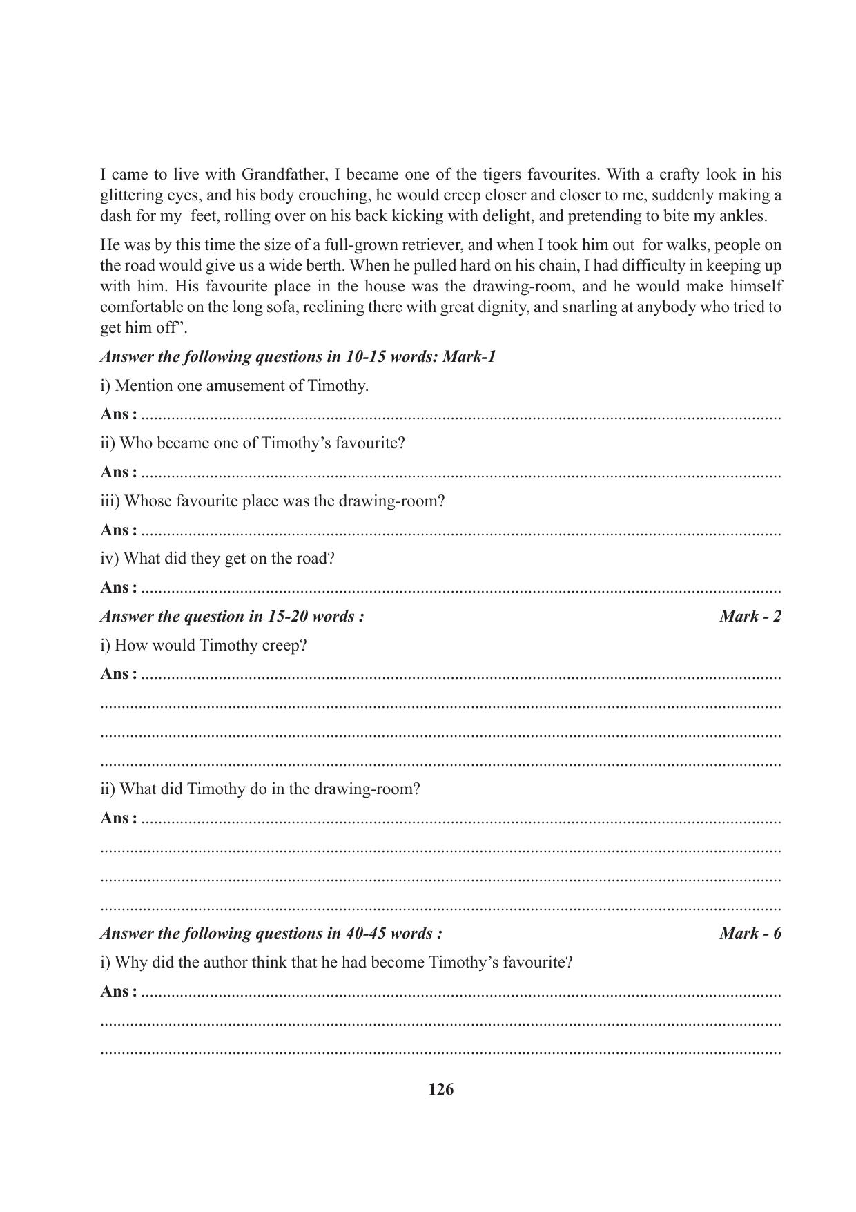 Tripura Board Class 7 English Workbooks - Page 126